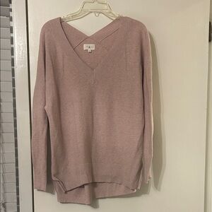 Lou & Grey Soft Pink V-Neck Sweater
